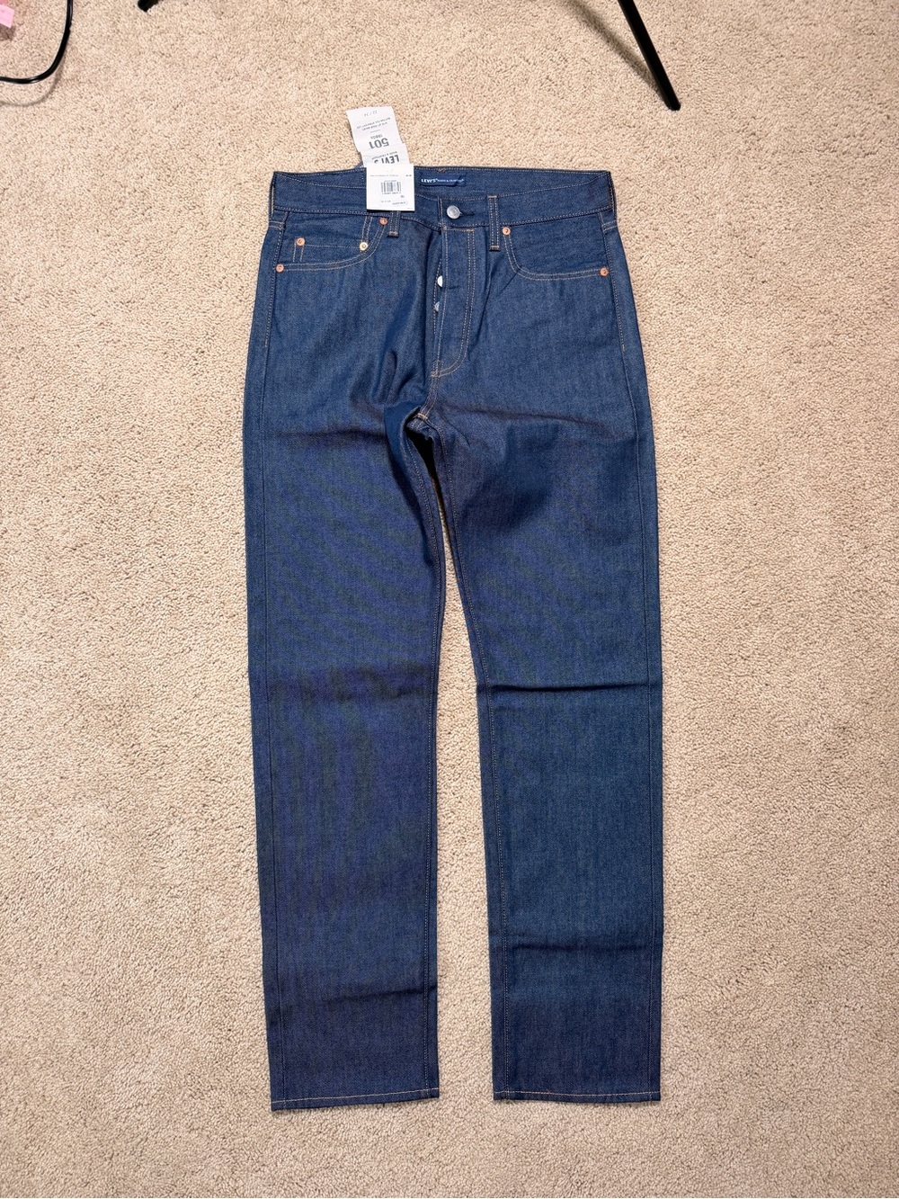 Levi's Selvage Made and Crafted Men's Straight Jeans in Dark Blue Denim